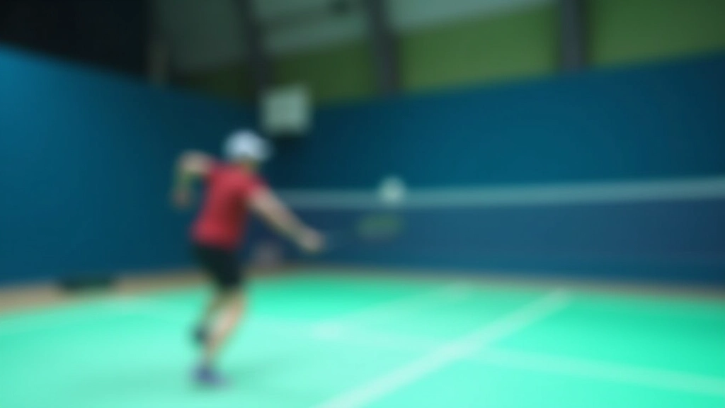 مدرب يوجه لاعب كرة ريشة على الملعب